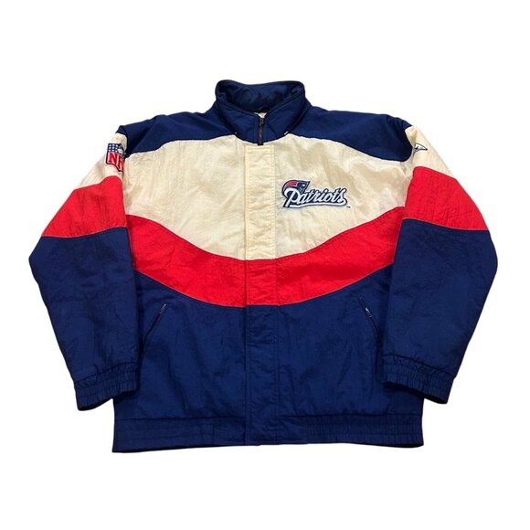 Vintage 1990's New England Patriots Apex One Authentic Pro Line Puffer Jacket M - Picture 1 of 9